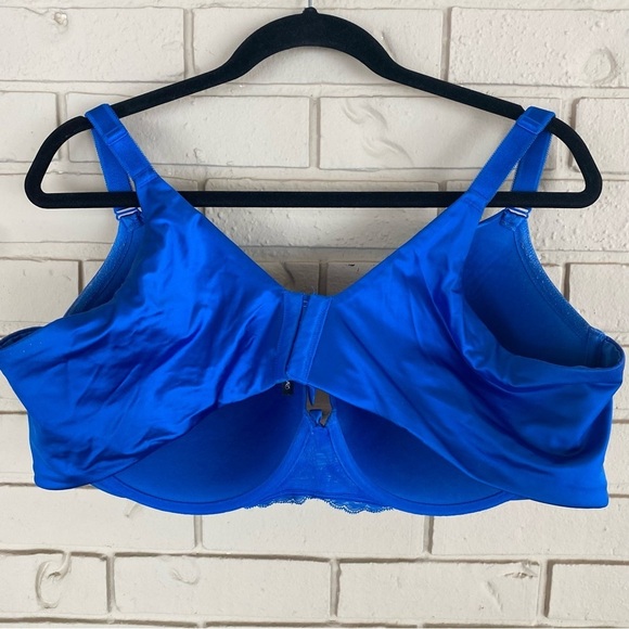 Torrid 44DD Perfect T Shirt Push Up Bra Blue Lace Romantic Comfort - Picture 6 of 9